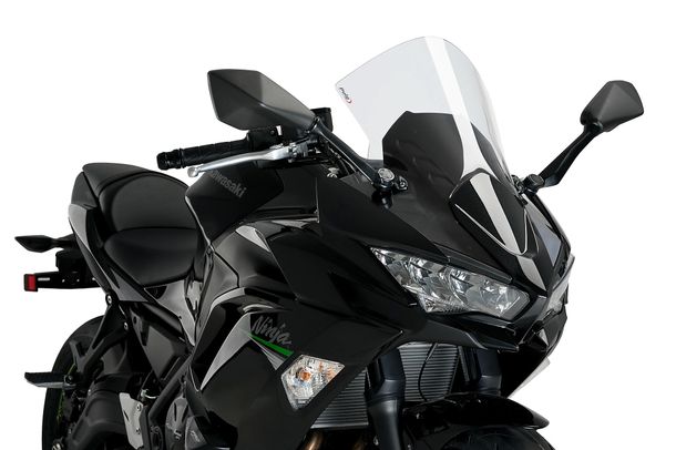 Windschild Puig R-Racer-Scheibe 455 x 385 mm mit ABE für Kawasaki Ninja 650 Bj. 2020 - 2026
