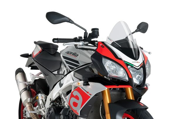 Windschild Puig Z-Racing-Scheibe mit ABE für Aprilia Tuono V4 1100 RR, Tuono V4 1100 Factory, Tuono 125 Bj. 2015 - 2020