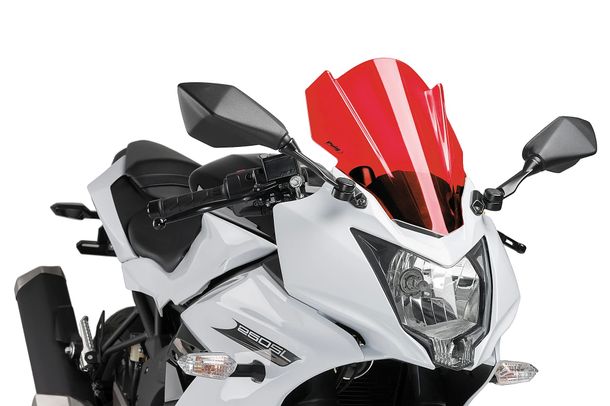 Windschild Puig Z-Racing-Scheibe mit ABE für Kawasaki Ninja 250SL Bj. 2015 - 2016
