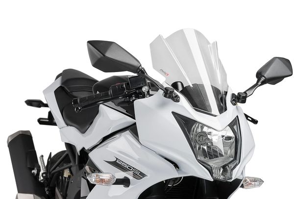 Windschild Puig Z-Racing-Scheibe mit ABE für Kawasaki Ninja 250SL Bj. 2015 - 2016