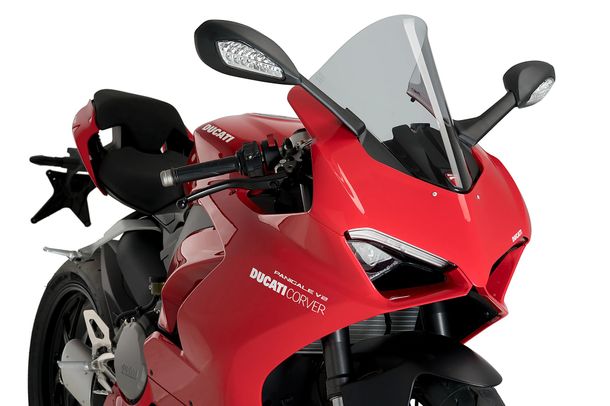 Windschild Puig R-Racer-Scheibe 400 x 275 mm mit ABE für Ducati Panigale V2, Panigale V4, Panigale V4S Bj. 2018 - 2024