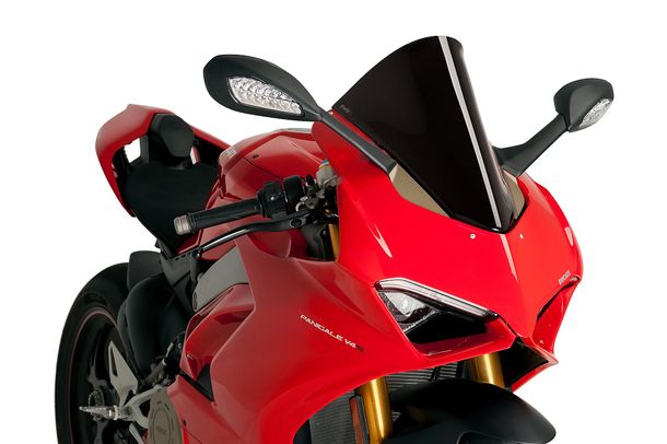 Windschild Puig R-Racer-Scheibe 400 x 275 mm mit ABE für Ducati Panigale V2, Panigale V4, Panigale V4S Bj. 2018 - 2024
