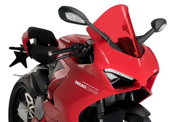 Windschild Puig R-Racer-Scheibe 400 x 275 mm mit ABE für Ducati Panigale V2, Panigale V4, Panigale V4S Bj. 2018 - 2024