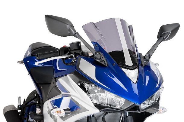 Windschild Puig Z-Racing-Scheibe mit ABE für Yamaha YZF-R3 Bj. 2015 - 2018