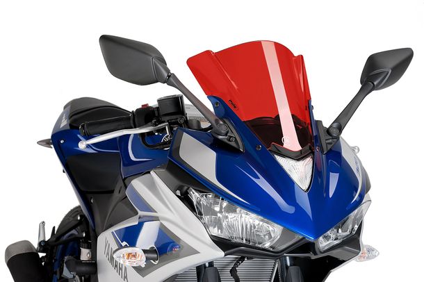 Windschild Puig Z-Racing-Scheibe mit ABE für Yamaha YZF-R3 Bj. 2015 - 2018