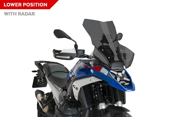 Windschild Puig Touring Plus Scheibe 620 x 526 mm mit ABE für Bmw R1300GS TROPHY, R1300GS TRIPLE BLACK, u.a. (Bj. 2023 - 2026)