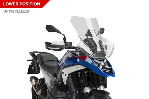 Windschild Puig Touring Plus Scheibe 620 x 526 mm mit ABE für BMW R1300GS Trophy, R1300GS Triple Black, R1300GS Bj. 2023 - 2026