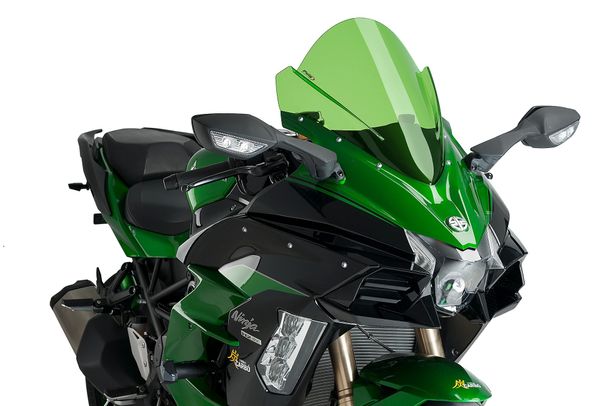 Windschild Puig Z-Racing-Scheibe 400 x 390 mm mit ABE für Kawasaki Ninja H2 SX, Ninja H2 SX SE Bj. 2018 - 2022
