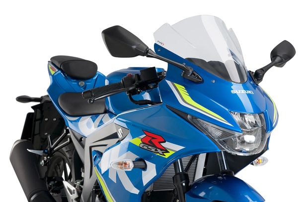 Windschild Puig Z-Racing-Scheibe 340 x 305 mm mit ABE für Suzuki GSX-R125 Bj. 2017 - 2026