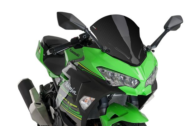 Windschild Puig Z-Racing-Scheibe 400 x 335 mm mit ABE für Kawasaki Ninja 400, Ninja 7 Hybrid, Ninja E-1 Bj. 2018 - 2026