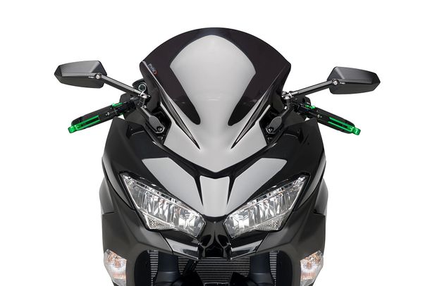Windschild Puig Z-Racing-Scheibe 400 x 335 mm mit ABE für Kawasaki Ninja 400, Ninja 7 Hybrid, Ninja E-1 Bj. 2018 - 2026