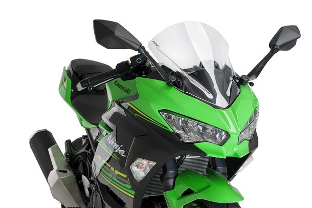 Windschild Puig Z-Racing-Scheibe 400 x 335 mm mit ABE für Kawasaki Ninja 400, Ninja 7 Hybrid, Ninja E-1 Bj. 2018 - 2026