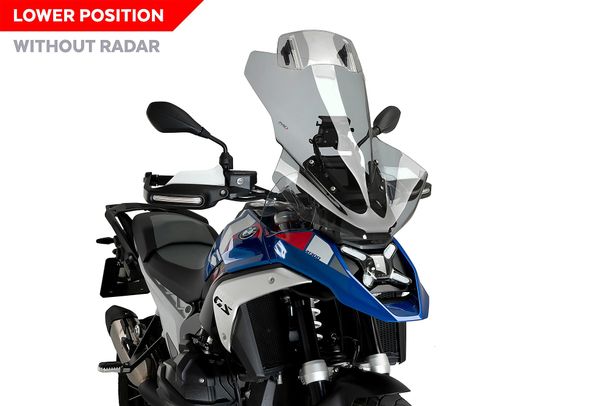 Windschild Puig Touring Plus Scheibe mit Visier 685 x 526 mm mit ABE für BMW R1300GS Trophy, R1300GS Triple Black, R1300GS Bj. 2023 - 2026