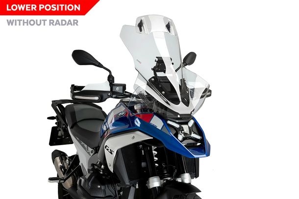 Windschild Puig Touring Plus Scheibe mit Visier 685 x 526 mm mit ABE für BMW R1300GS Trophy, R1300GS Triple Black, R1300GS Bj. 2023 - 2026