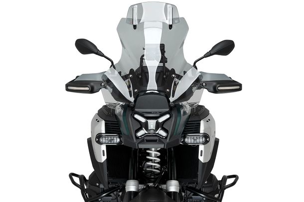 Windschild Puig Touring Plus Scheibe mit Visier 570 x 515 mm mit ABE für Bmw R1300GS TROPHY, R1300GS TRIPLE BLACK, u.a. (Bj. 2023 - 2026)