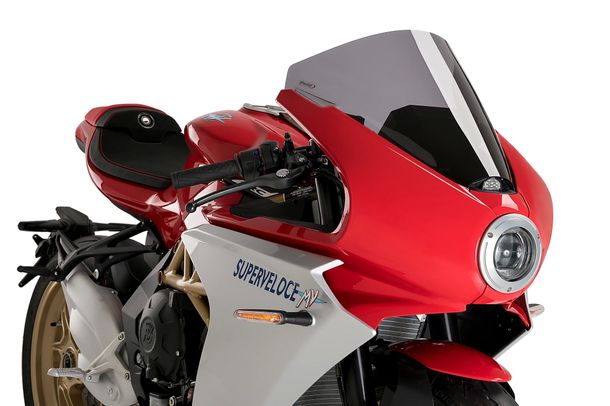 Windschild Puig R-Racer-Scheibe 415 x 395 mm mit ABE für MV Agusta Superveloce 800, Superveloce 800 S, Superveloce 800 ORO Bj. 2020 - 2025
