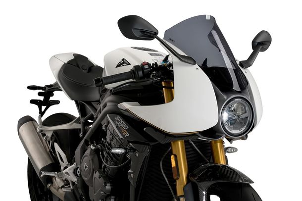 Windschild Puig R-Racer-Scheibe 420 x 285 mm mit ABE für Triumph Speed Triple 1200 RR Bj. 2022 - 2025