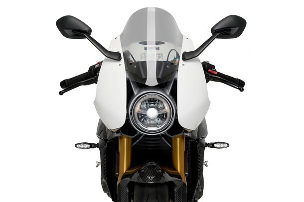 Pare-brise Puig R-Racer-Scheibe 420 x 285 mm avec ABE pour Triumph Speed Triple 1200 RR ann. 2022 - 2025