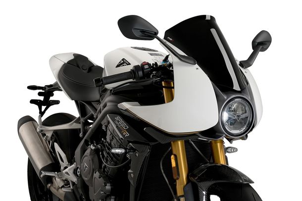 Windschild Puig R-Racer-Scheibe 420 x 285 mm mit ABE für Triumph Speed Triple 1200 RR Bj. 2022 - 2025