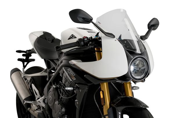 Windschild Puig R-Racer-Scheibe 420 x 285 mm mit ABE für Triumph Speed Triple 1200 RR Bj. 2022 - 2025