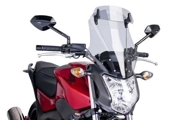 Windschild Puig Touring Plus Scheibe mit Visier 430 x 320 mm mit ABE für Honda NC700S, NC750S, NC750SD (Bj. 2012 - 2020)