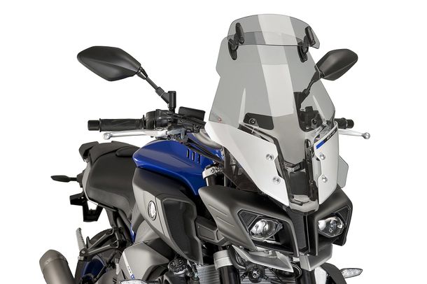 Windschild Puig Touring Plus Scheibe mit Visier 500 x 350 mm mit ABE für Yamaha MT-10, MT-10 SP (Bj. 2016 - 2021)