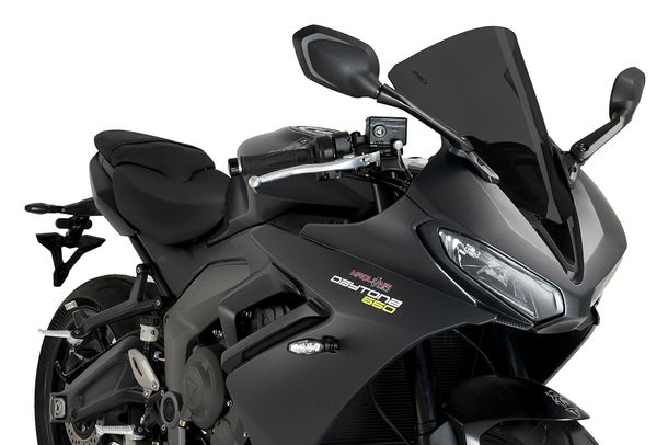 Windschild Puig R-Racer-Scheibe 395 x 310 mm mit ABE für Triumph Daytona 660 Bj. 2024 - 2025