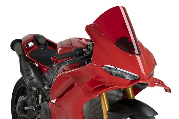 Windschild Puig R-Racer-Scheibe 385 x 280 mm mit ABE für Ducati Panigale V4S, Panigale V4R, Panigale V4 Bj. 2025 - 2026