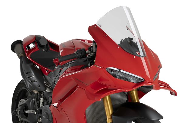 Windschild Puig R-Racer-Scheibe 385 x 280 mm mit ABE für Ducati Panigale V4S, Panigale V4R, Panigale V4 Bj. 2025 - 2026