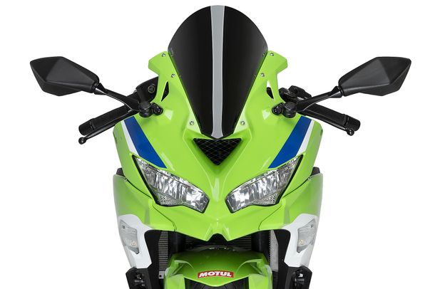 Windschild Puig R-Racer-Scheibe 363 x 285 mm mit ABE für Kawasaki ZX-4R Ninja, ZX-4RR Ninja Bj. 2024 - 2026