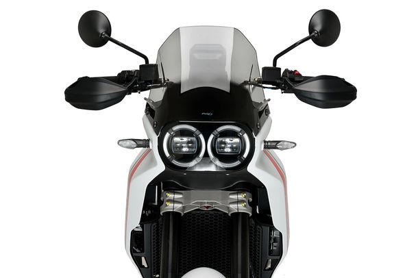 Windschild Puig Sportscheibe 320 x 365 mm mit ABE für Ducati Desert X, Desert X Rally, Desert X Discovery Bj. 2022 - 2026