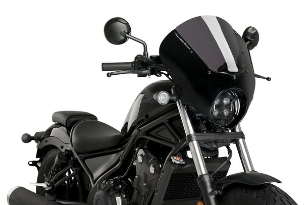 Windschild Puig Dark Night mit ABE für Honda CMX 500 Rebel, CMX 500 Rebel SE Bj. 2020 - 2024