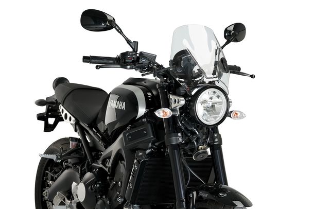 Windschild Puig Mito mit ABE für Honda CG 125, Triumph Bonneville T100, Yamaha XVS125 Dragstar, Kawasaki EN500, Suzuki C800 Intruder, BMW R Ninet, Hyosung GV250 Aquila, Ducati Scrambler Full Throttle