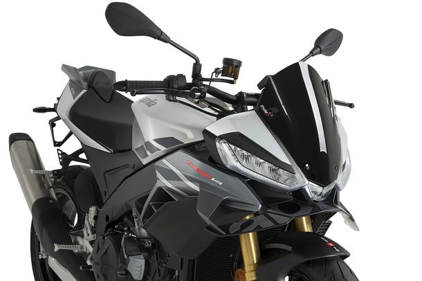 Windschild Puig Sportscheibe 360 x 275 mm mit ABE für Aprilia Tuono V4 1100 Factory, Tuono V4 1100 Bj. 2025 - 2026