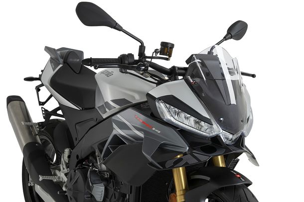 Windschild Puig Sportscheibe 360 x 275 mm mit ABE für Aprilia Tuono V4 1100 Factory, Tuono V4 1100 Bj. 2025 - 2026