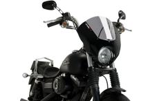 Větrolam Puig Dark Night s homologací ABE pro Harley Davidson Dyna Street BOB FXDB-I r. v. 2006 - 2017