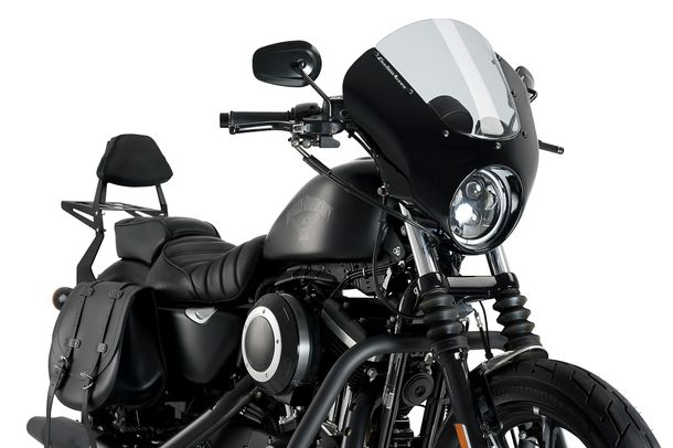 Windschild Puig Dark Night mit ABE für Harley Davidson Sportster 883 Iron XL883N Bj. 2009 - 2022