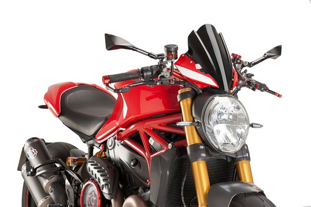 Windschild Puig Sportscheibe mit ABE für Ducati Monster 1200, Monster 1200 S, Monster 821, Monster 1200 R Bj. 2014 - 2020