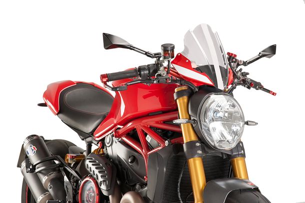 Windschild Puig Sportscheibe mit ABE für Ducati Monster 1200, Monster 1200 S, Monster 821, Monster 1200 R Bj. 2014 - 2020