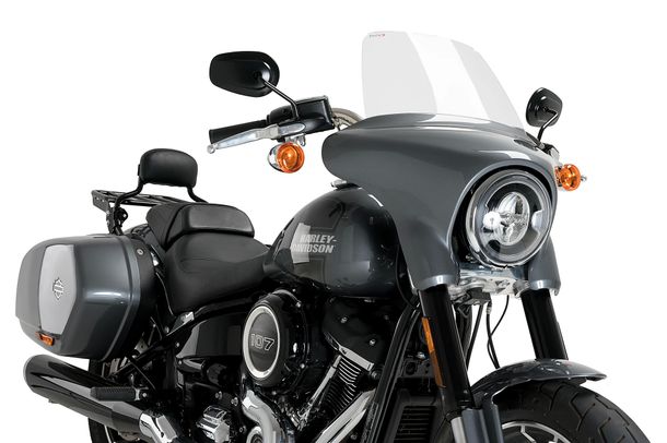 Windschild Puig High-Road Touring 323 x 400 mm mit ABE für Harley Davidson Softail Sport Glide Flsb Bj. 2018 - 2023