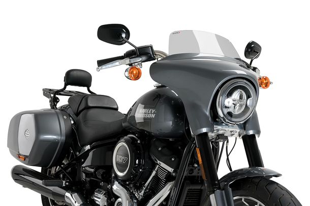 Windschild Puig High-Road Sport 223 x 400 mm mit ABE für Harley Davidson Softail Sport Glide Flsb Bj. 2018 - 2023