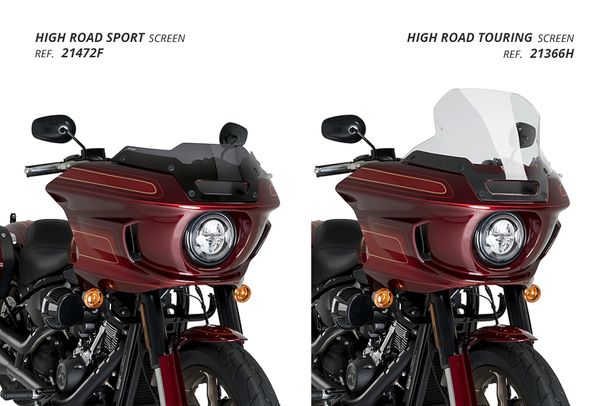Windschild Puig High-Road Sport 185 x 500 mm mit ABE für Harley Davidson Softail LOW Rider ST Fxlrst Bj. 2022 - 2026
