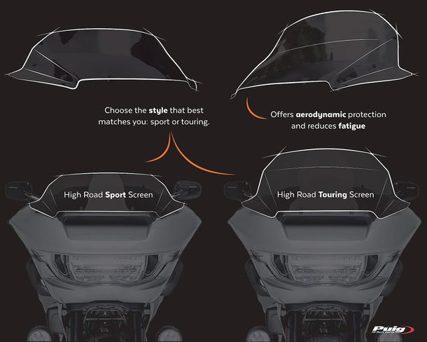 Puig High-Road Sport für Harley davidson CVO STREET GLIDE FLHXSE, u.a. Stark – Bild 5