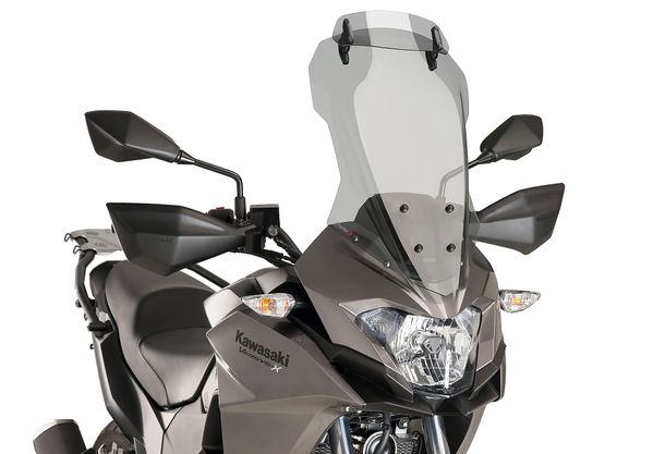 Windschild Puig Touringscheibe mit Visier 520 x 310 mm mit ABE für Kawasaki VERSYS-X 300, VERSYS-X 300 Adventure, VERSYS-X 300 Urban Bj. 2017 - 2020