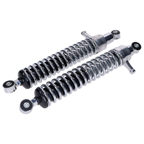 Stoßdämpfer Satz Schmitt 380mm verstellbar chrom für Simson S51, S70, S53, S83
