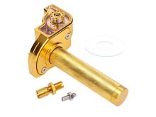 krátkodobyý plynový grip žlutý CNC pro 22mm řídítka pro moped, moped