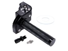 plynová rukojeť s krátkým zdvihu černá CNC pro 22mm řídítka pro moped, moped