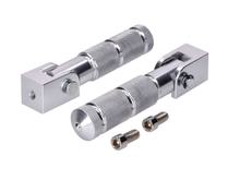 Juego de reposapiés para pasajero CNC plata