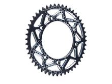 Kettenové kolo Voca CNC 48 zubů 420 černé pro Derbi Senda, Rieju MRT, Peugeot XP6