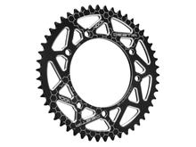 Kettenrad Voca CNC 50 Zähne 420 schwarz für Derbi Senda, Rieju MRT, Peugeot XP6